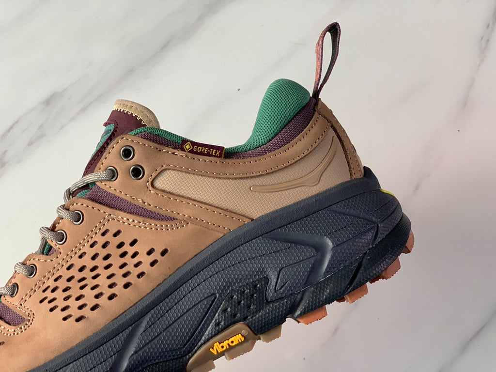 HOKA Ultra Low Gore-Tex Light Brown | Lime Green