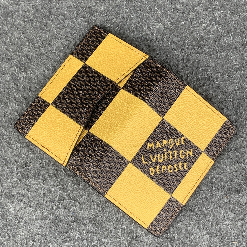 LV Brazza Wallet Damier 'Pop Yellow'