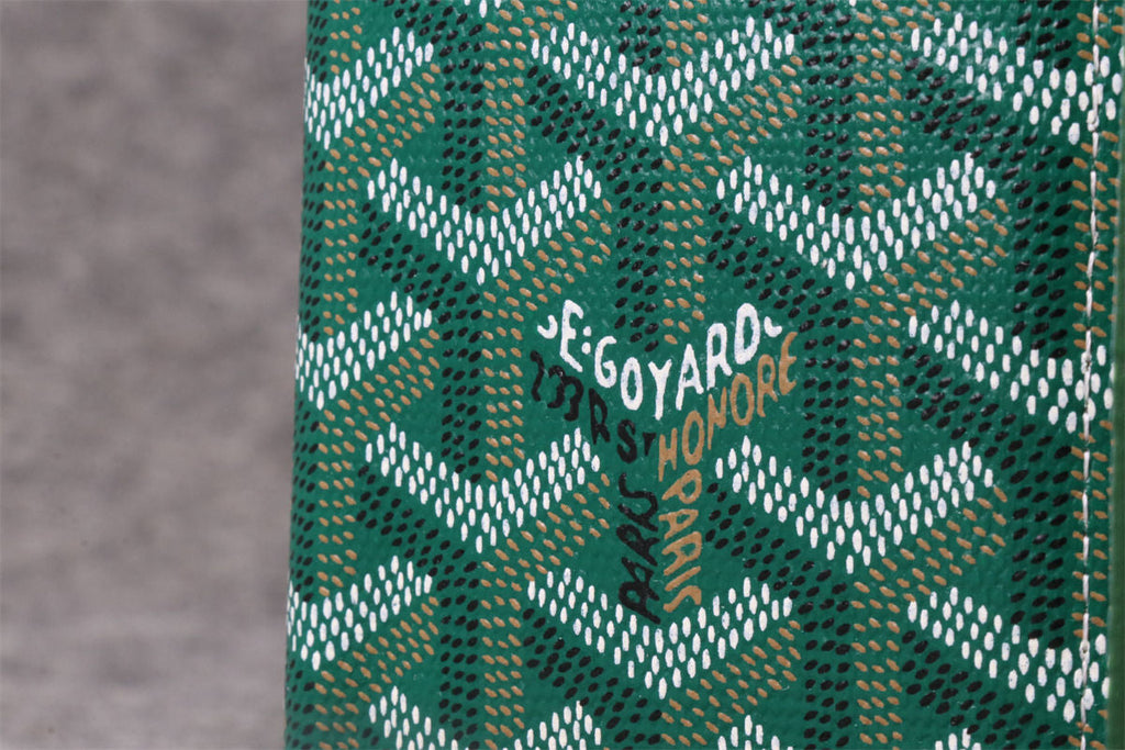 Goyard Canvas Saint Marc Card Wallet 'Green'
