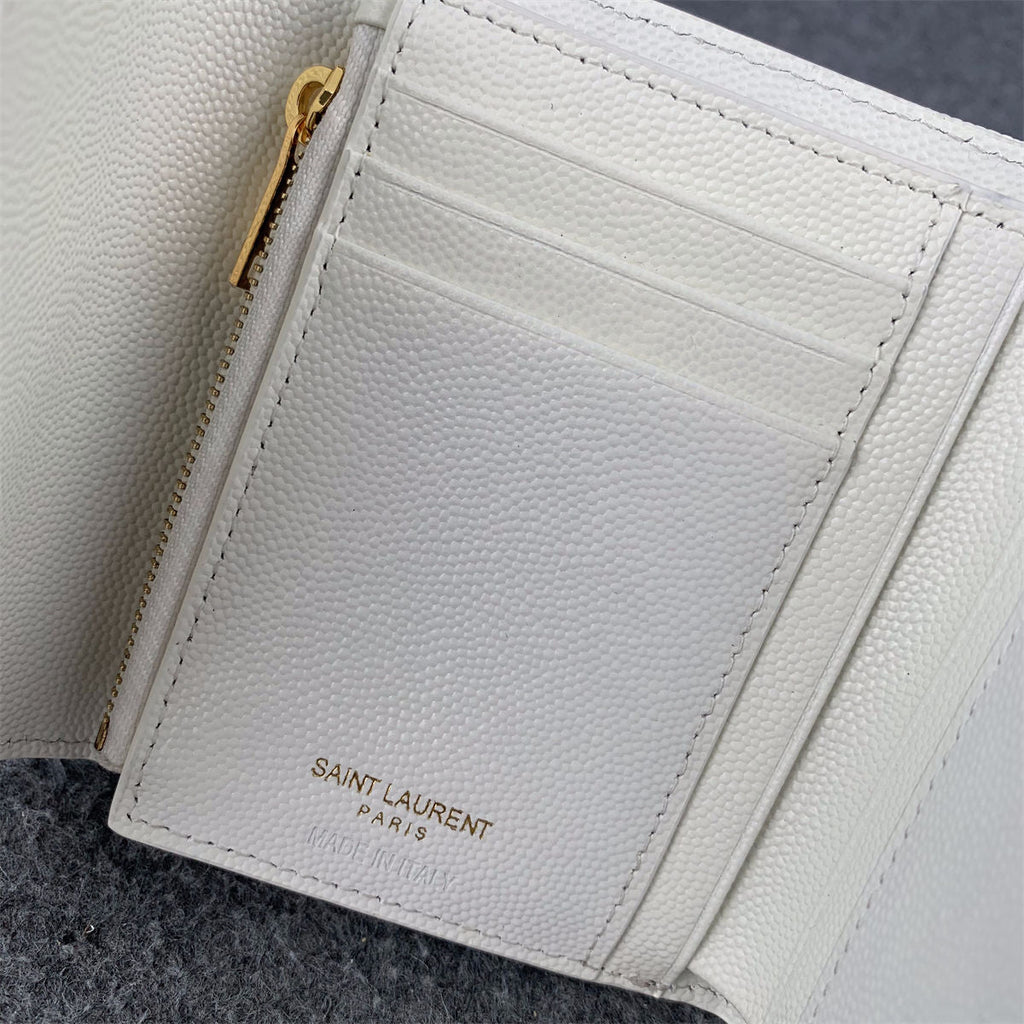 YSL Small Envelope Wallet 'Grain De Poudre Leather'