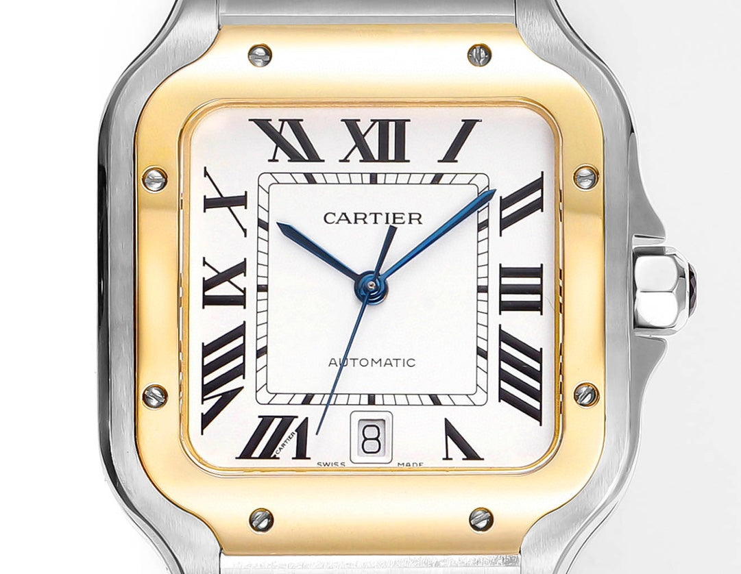 Santos Stainless Steel & Yellow Gold 39.8MMx47.5MM Watch (W2SA0009)