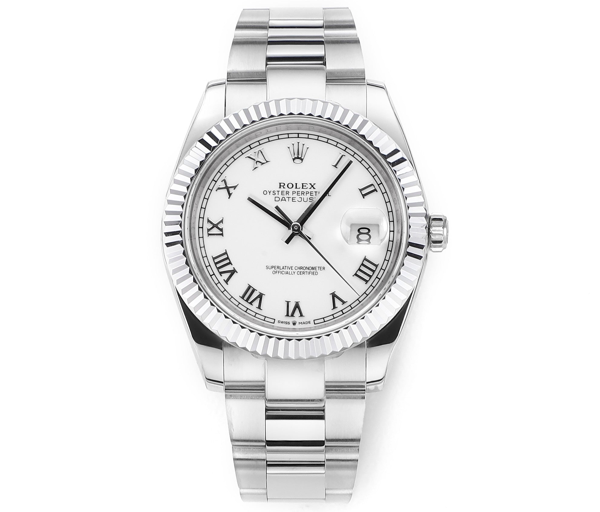Steel & White 41MM Watch