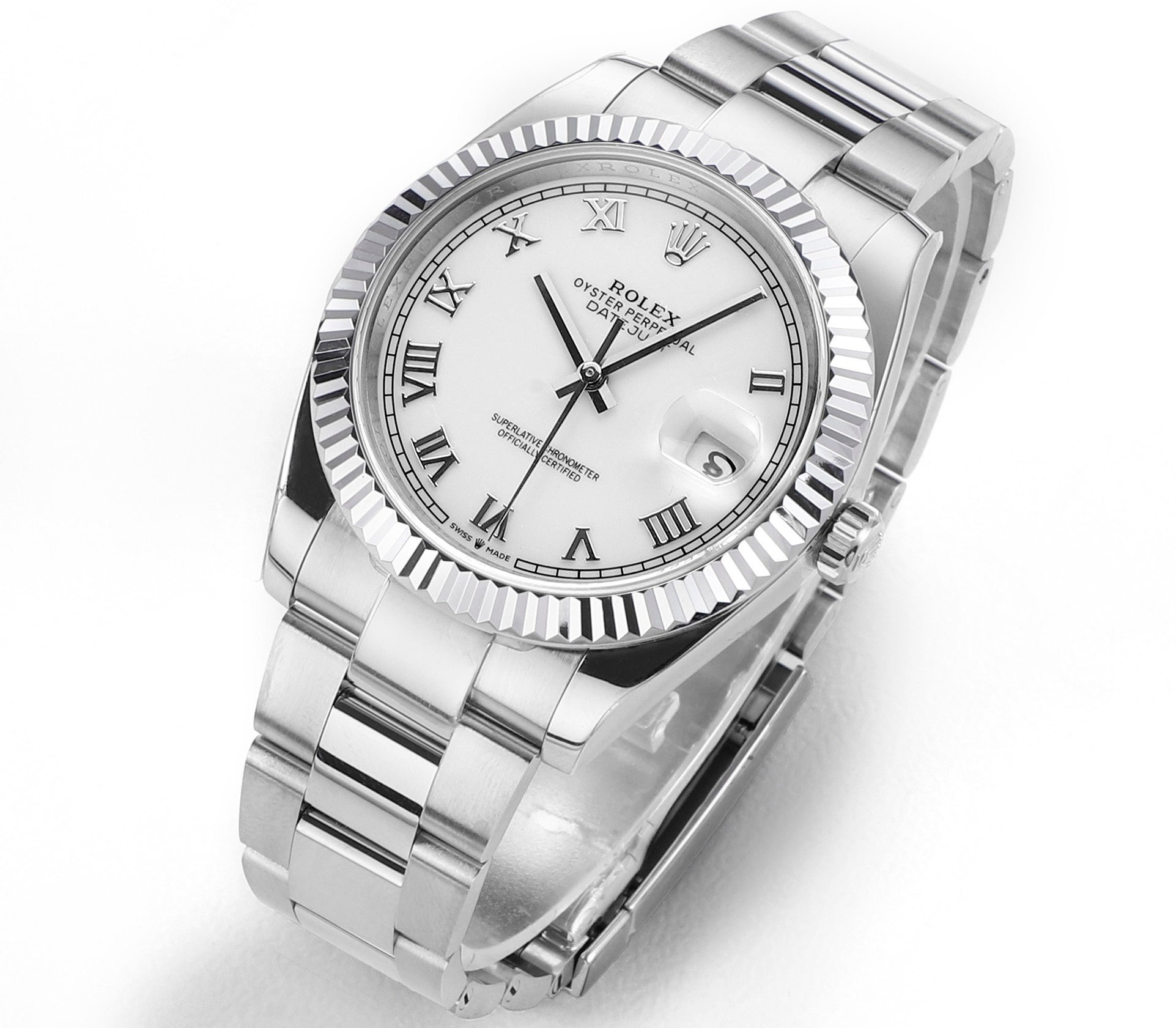 Steel & White 41MM Watch
