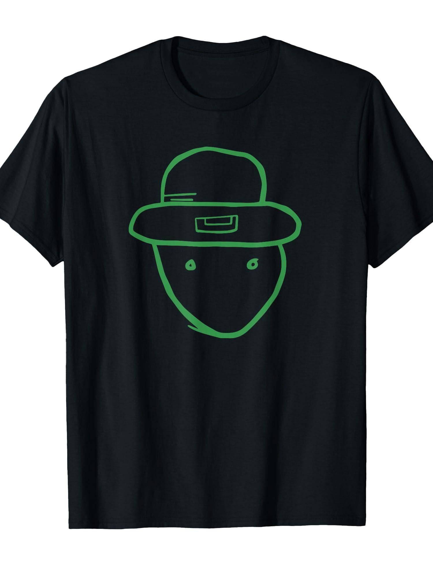 Amateur Leprechaun Sketch Mobile Alabama St Patrick's Day T-Shirt Leprechaun 220gsm Cotton Round Neck Short Sleeve Casual Henley Shirt Men T-Shirt