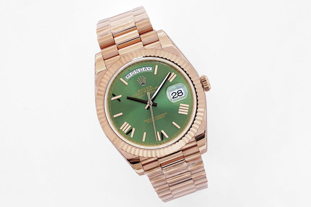 Olive Green & Rose Gold 40MM Watch