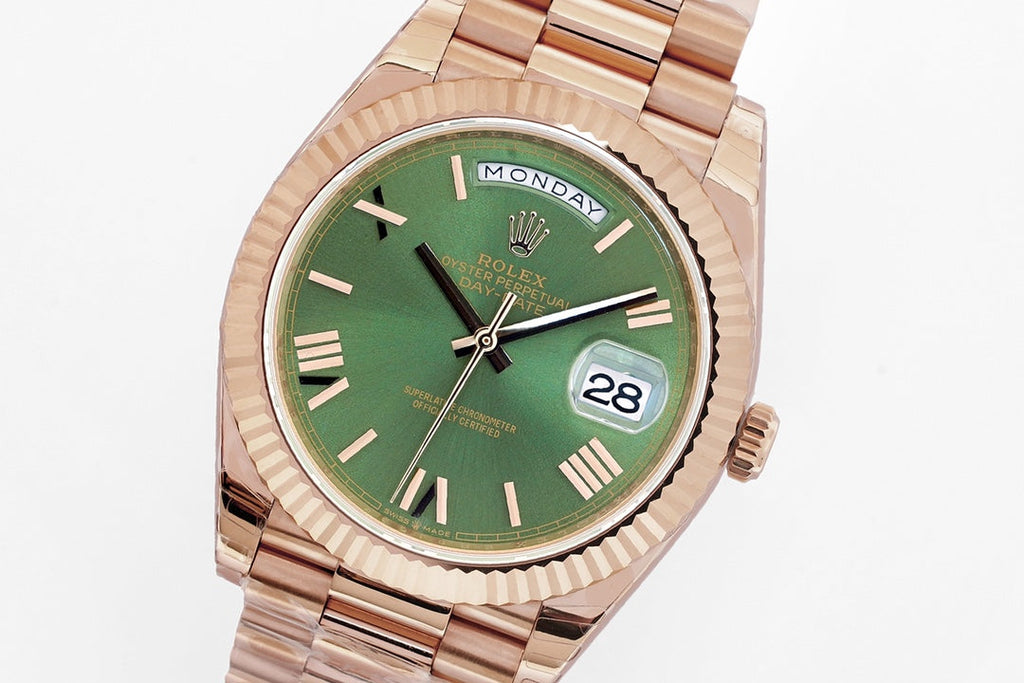 Olive Green & Rose Gold 40MM Watch