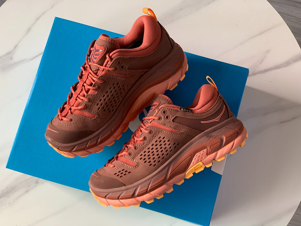 HOKA Ultra Low Gore-Tex Taupe Brown | Warm Orange Yellow