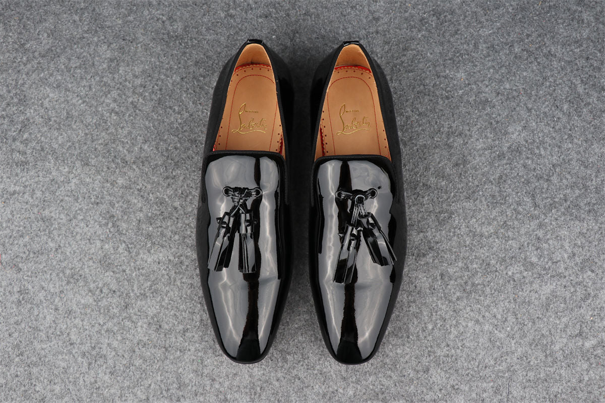 CL Dandelion Tassel Loafers 'Black Patent Leather'