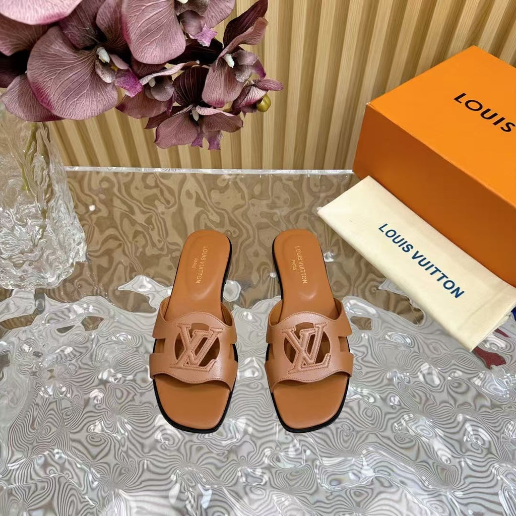 LV Isola Flat Mule 'Cognac' Sandal