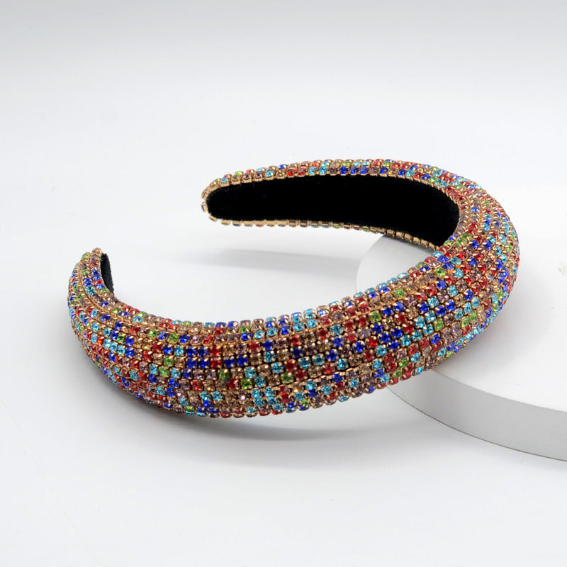 Padded Rhinestone Diamond Headband