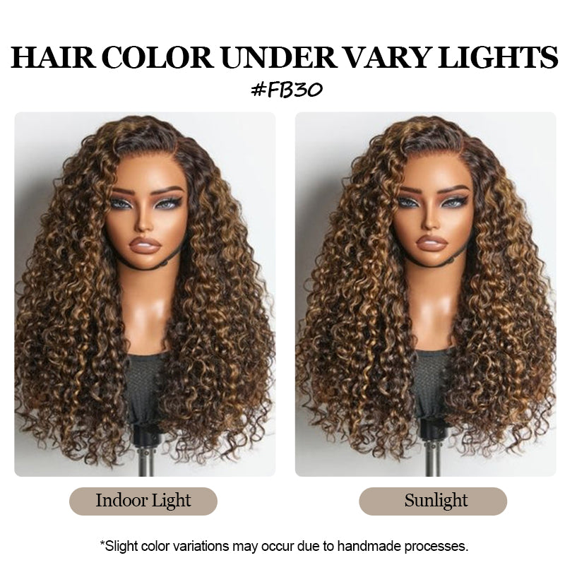 Glueless Flexi-Fit Drawstring Wig Loose Deep Wave Colored  7x6/13x6 Lace Human Hair Wig