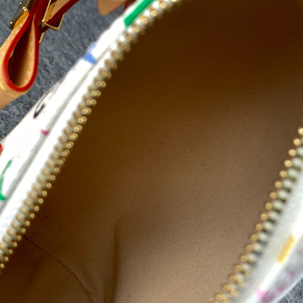 LV x Takashi Murakami Nano Speedy White Multicolored