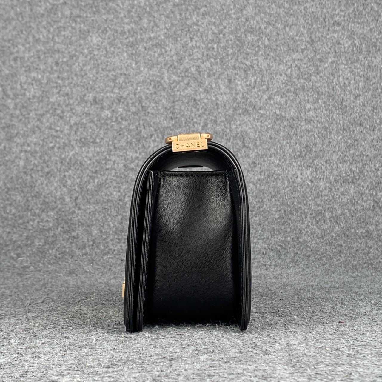 CC Boy Flap Diamond Quilted Small Bag Gold-Tone Black (2018)