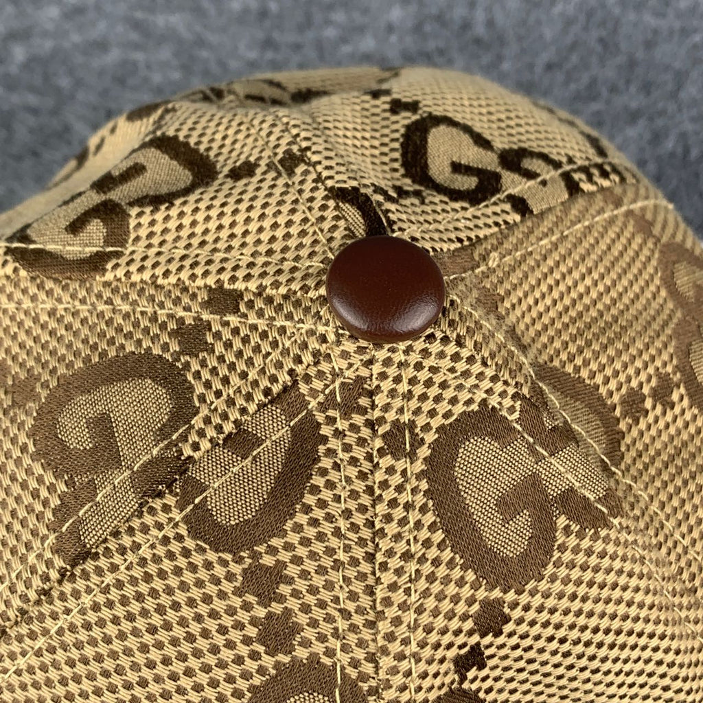 Gucci Jumbo GG Canvas Baseball Hat 'Camel/Ebony'