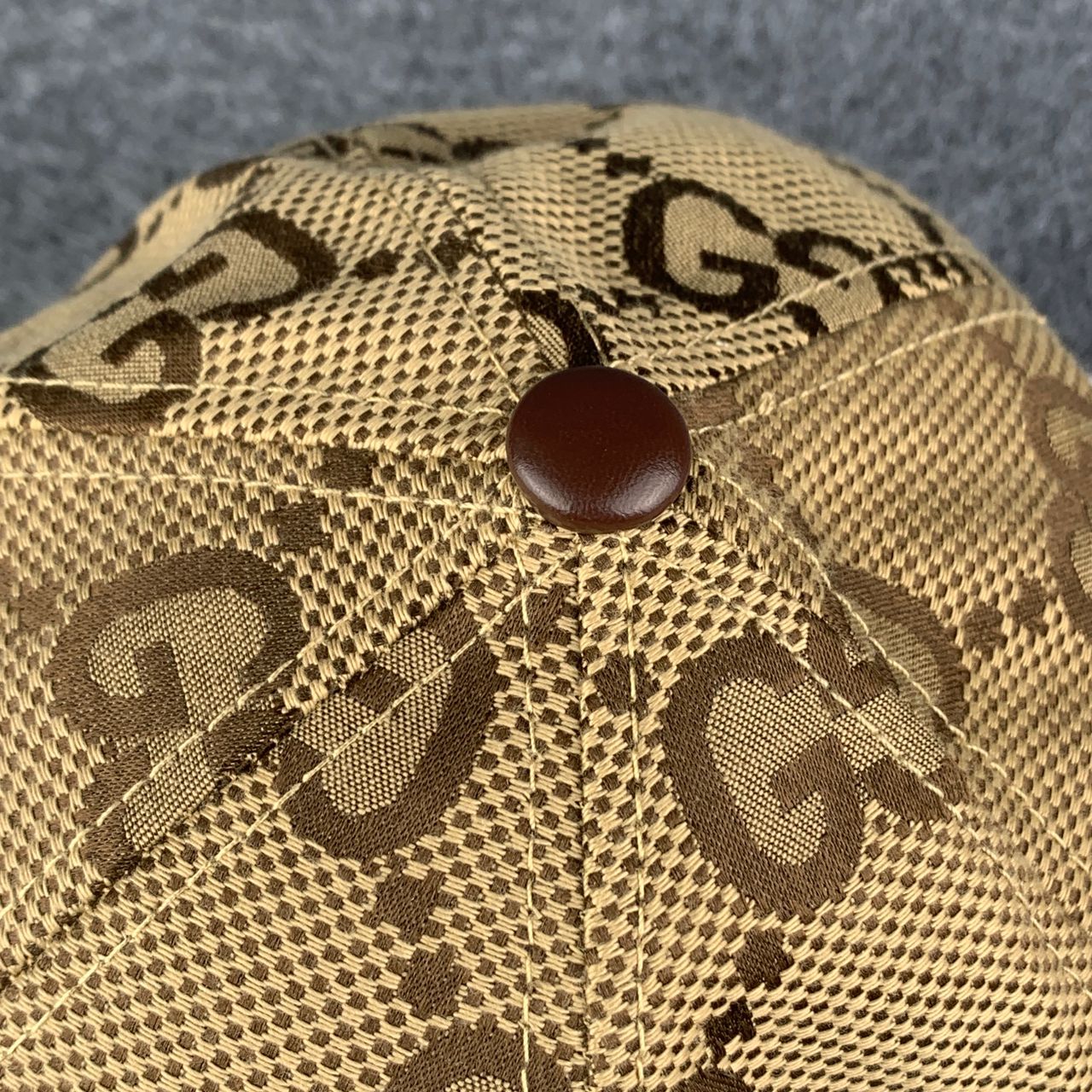 Gucci Jumbo GG Canvas Baseball Hat 'Camel/Ebony'