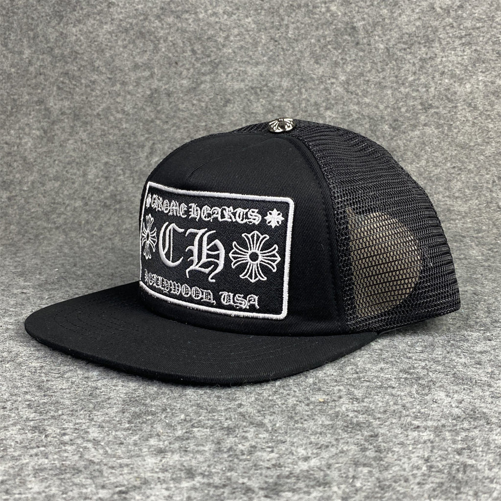 Chrome Hearts CH Hollywood Trucker Hat 'Black'