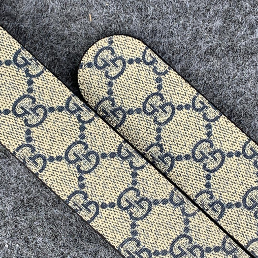 GG Supreme Interlocking G Buckle Belt Beige & Blue
