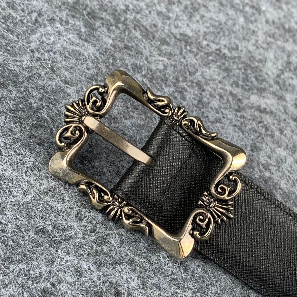 Chrome Hearts Filigree Black Leather Belt