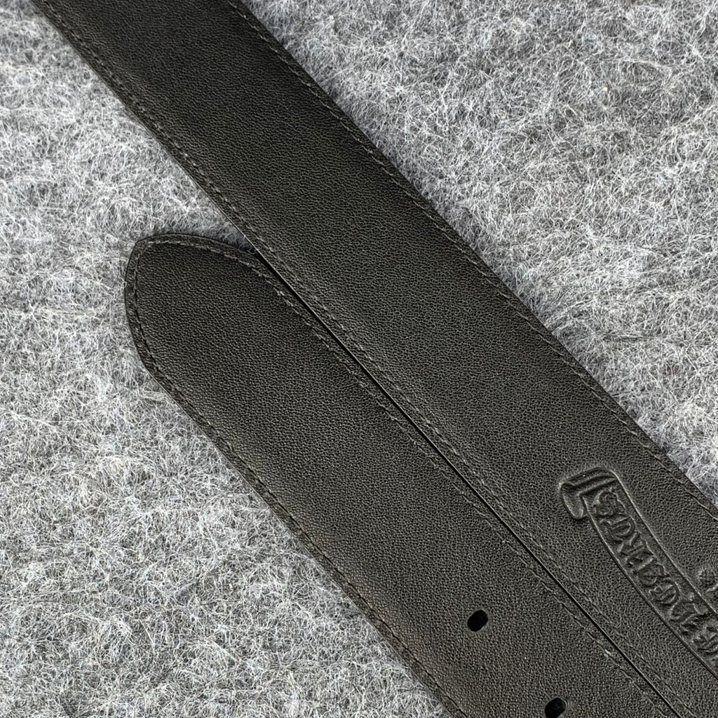 Chrome Hearts Filigree Black Leather Belt