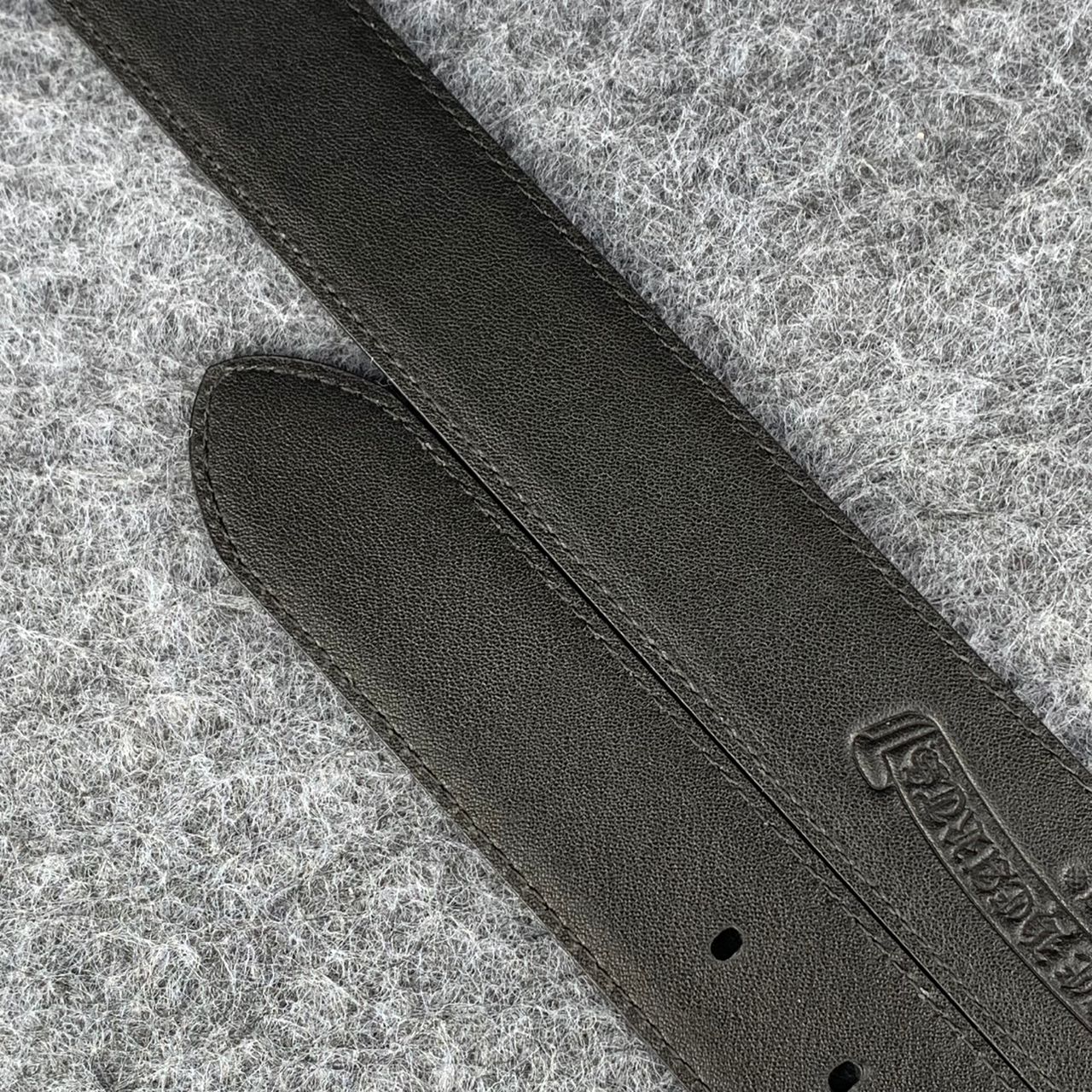 Chrome Hearts Filigree Black Leather Belt