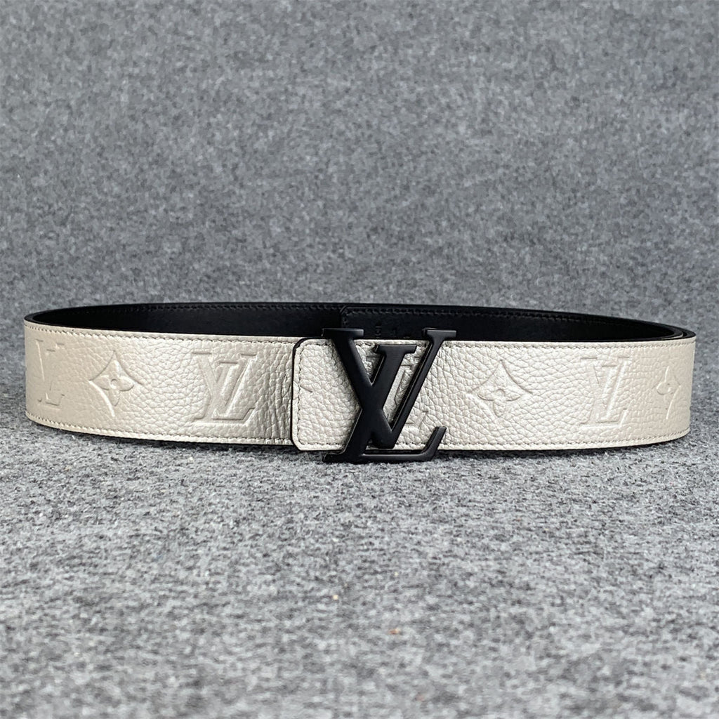 LV Initiales 40mm Reversible Belt 'Light Grey'