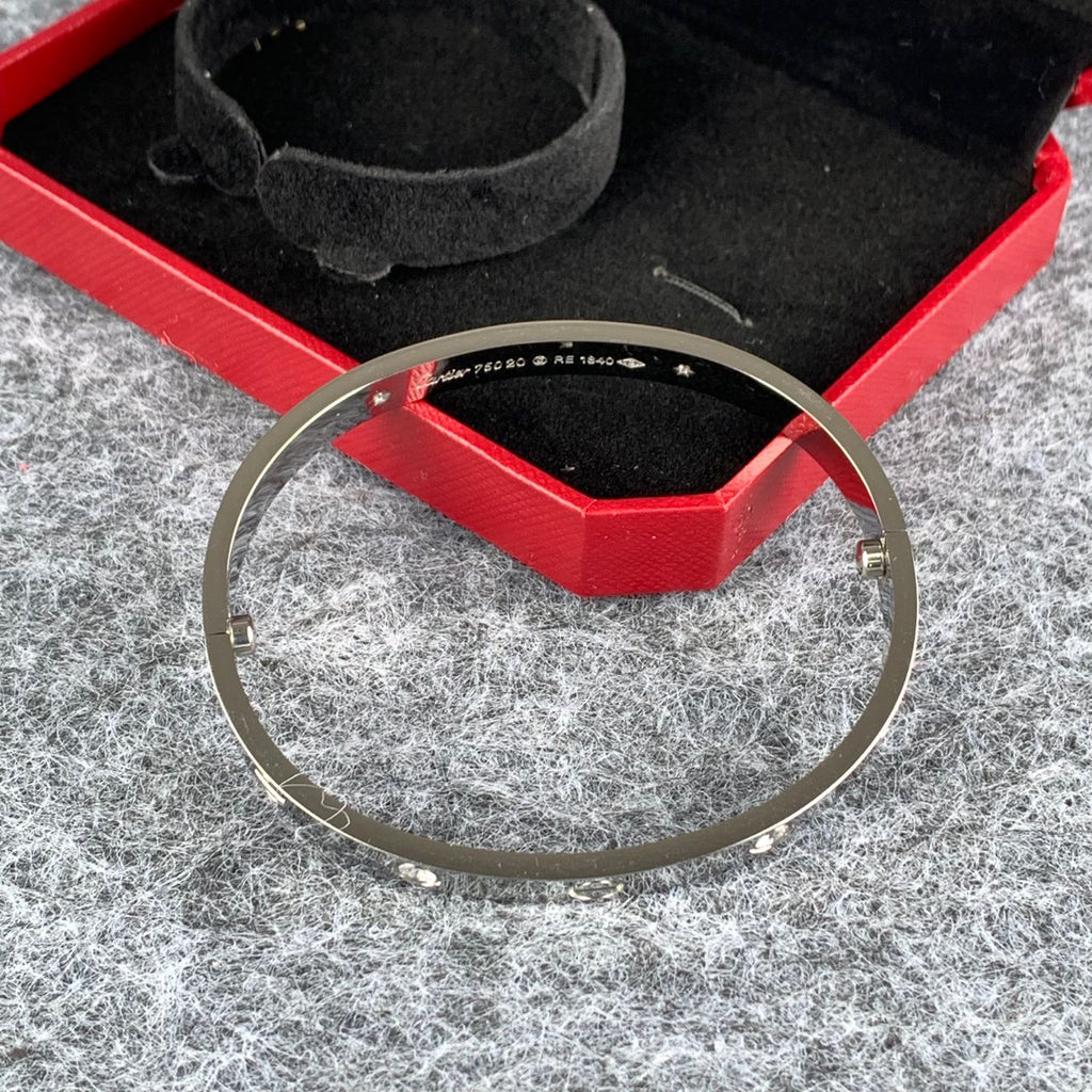 Love Bracelet with Half Diamond Setting