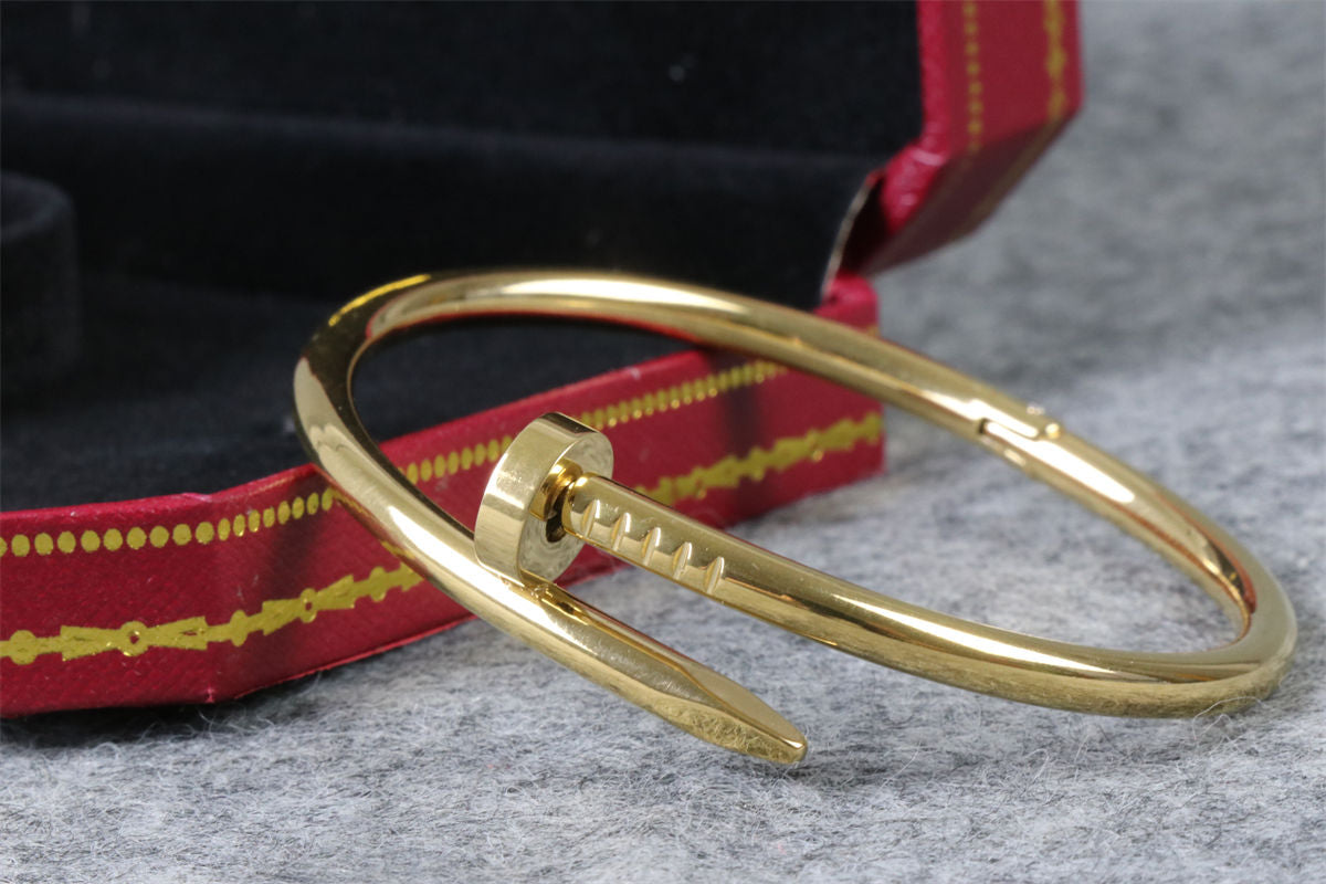 YELLOW GOLD PLAIN JUSTE BRACELET