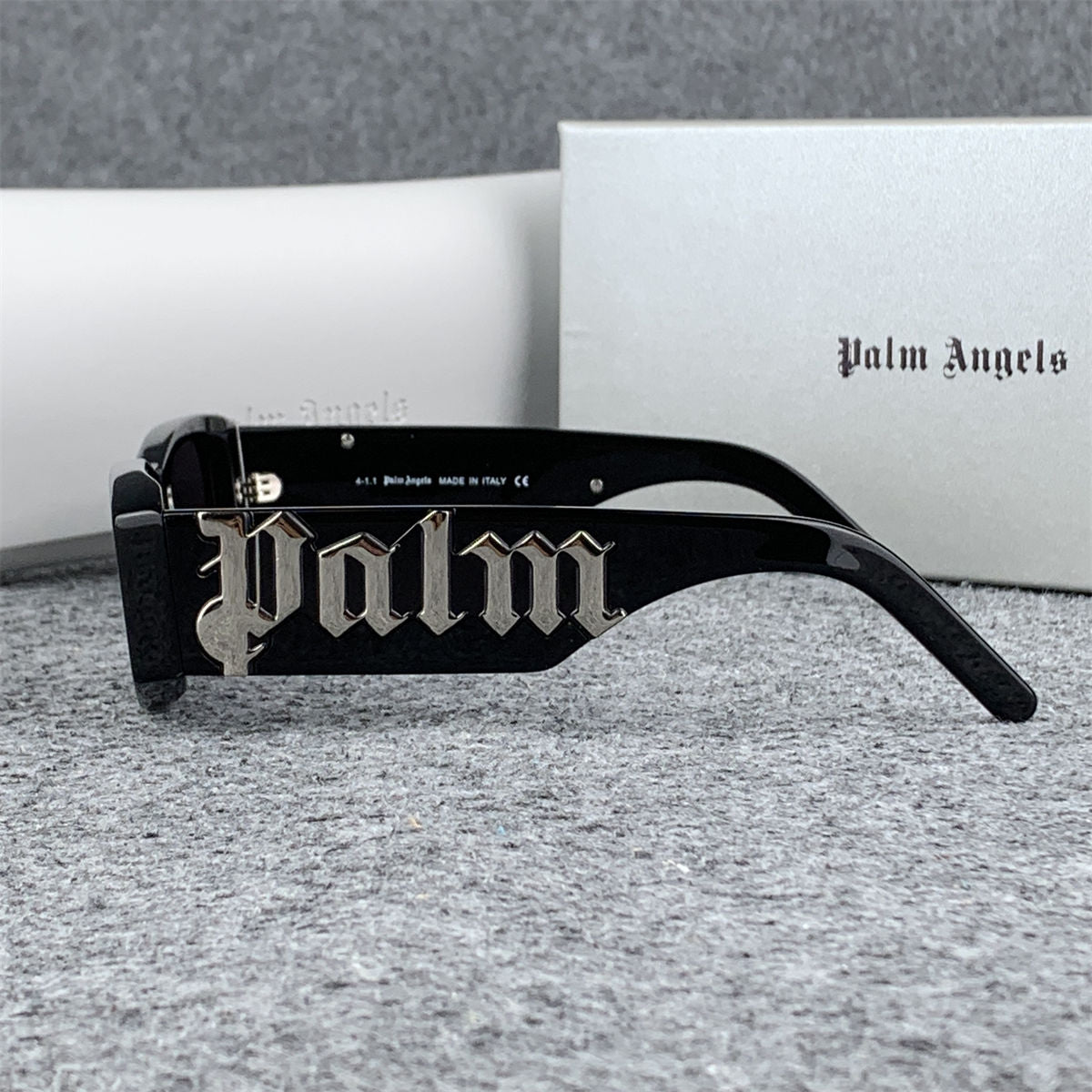 PALM ANGELS SUNGLASSES 'BLACK/DARK GREY'