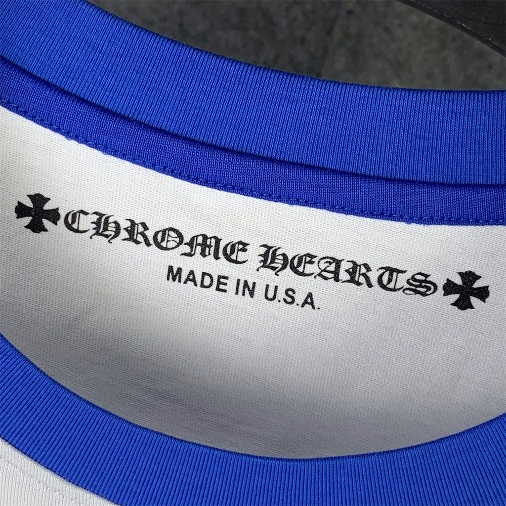 Chrome Hearts CH Baseball Shirt 'White/Blue'