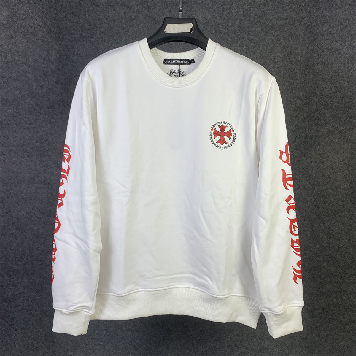 Chrome Hearts Made In Hollywood Plus Cross Long-Sleeve T-Shirt 'White/Red'