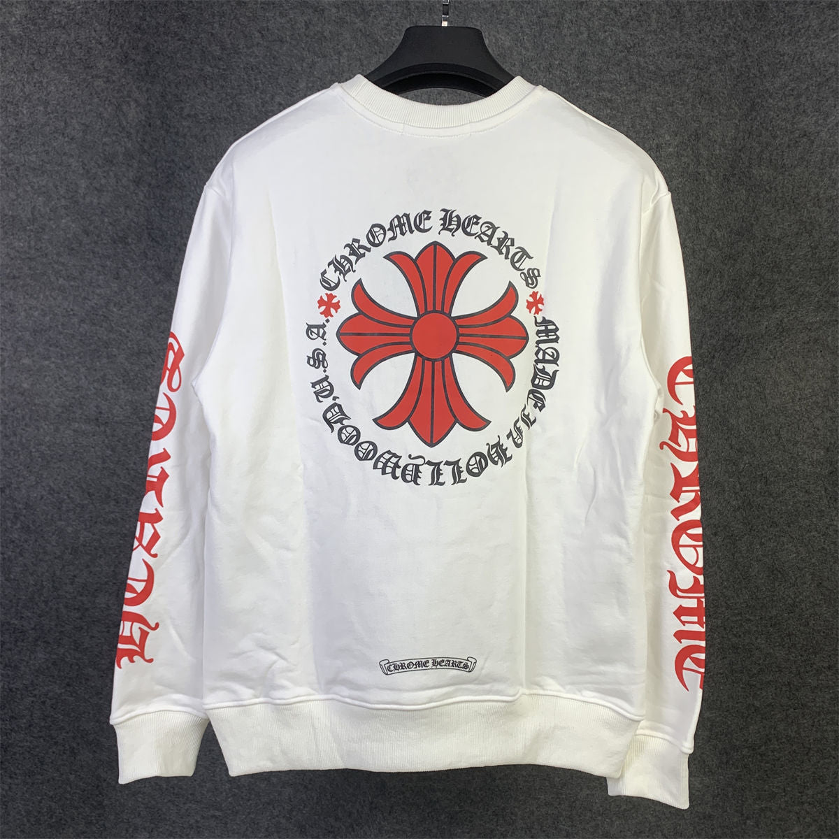 Chrome Hearts Made In Hollywood Plus Cross Long-Sleeve T-Shirt 'White/Red'
