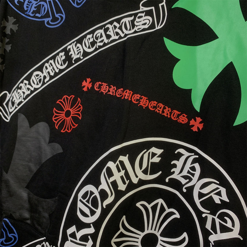 Chrome Hearts Stencil Hoodie 'Black/Multicolor'