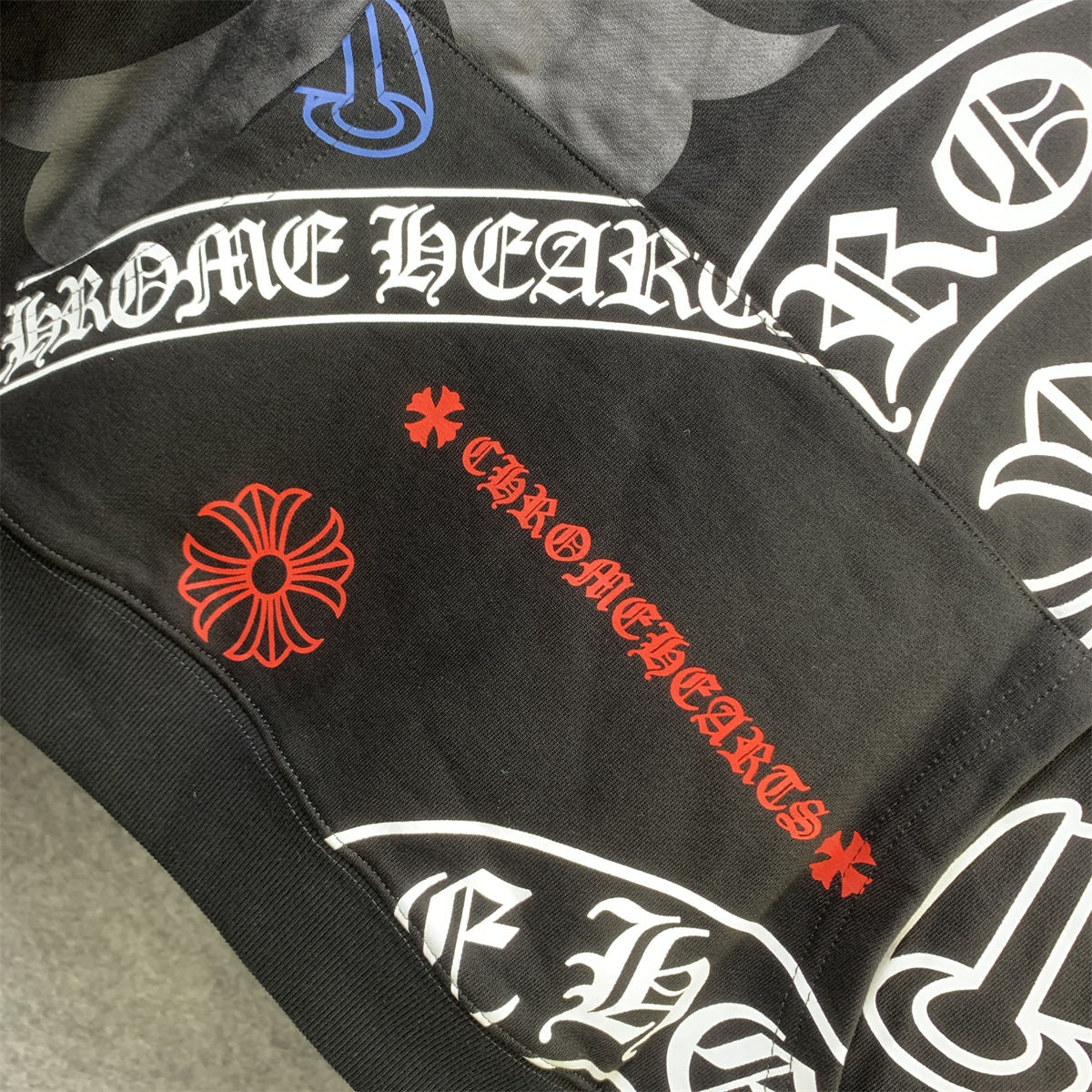 Chrome Hearts Stencil Hoodie 'Black/Multicolor'