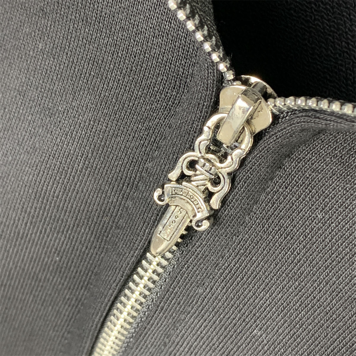 Chrome Hearts Horseshoe Floral Cross-Sleeve Zip Up Hoodie 'Black/White'