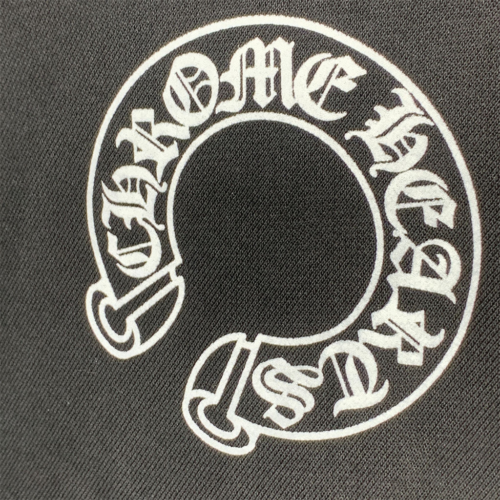 Chrome Hearts Horseshoe Floral Cross-Sleeve Zip Up Hoodie 'Black/White'