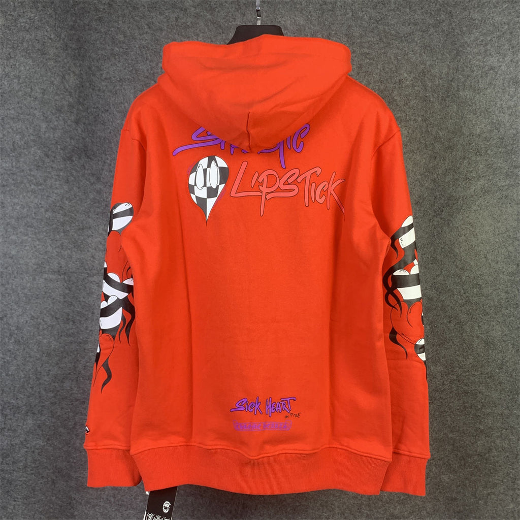 Chrome Hearts Matty Boy Sadistic Lipstick Hoodie 'Red/Orange'