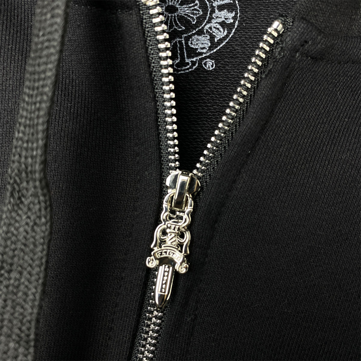 Chrome Hearts Malibu Exclusive Horse Shoe Zip Up Hoodie 'Black'