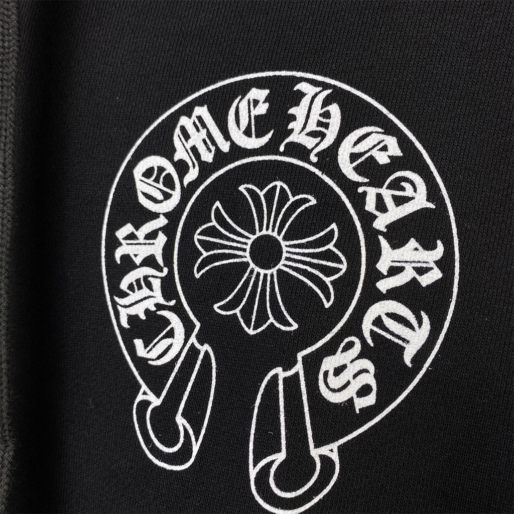 Chrome Hearts Malibu Exclusive Horse Shoe Zip Up Hoodie 'Black'