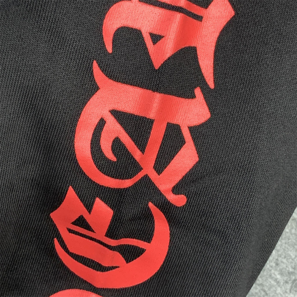 Chrome Hearts Made In Hollywood Plus Cross Zip Up Hoodie 'Black/Red'
