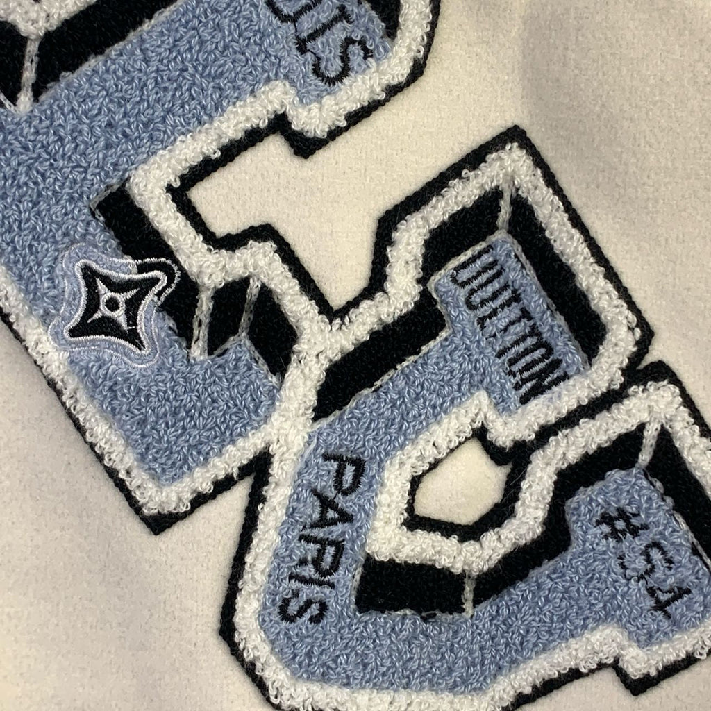 LV Multi-Patches Mixed Leather Varsity Blouson 'Milky White'