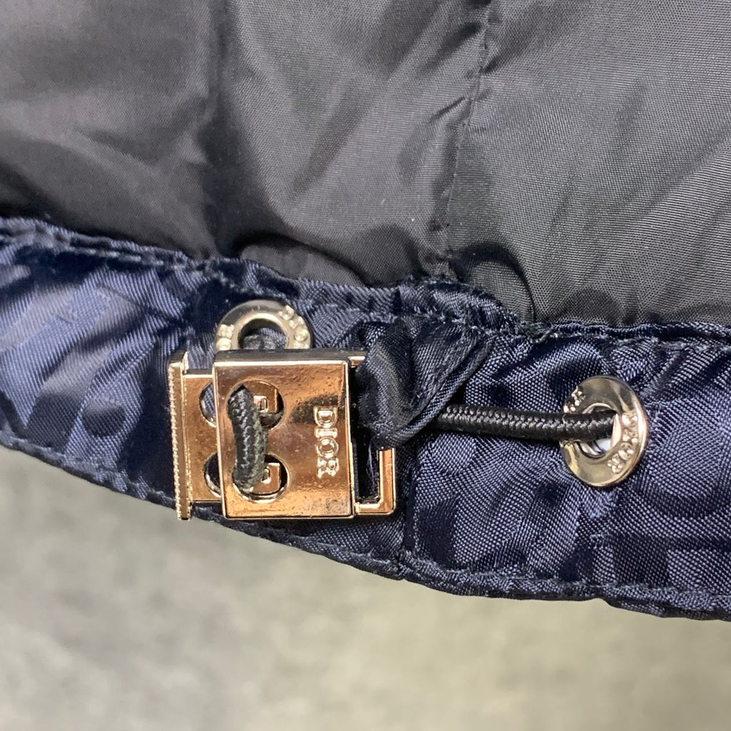Dior Oblique Motif Down Jacket in Navy Technical Jacquard