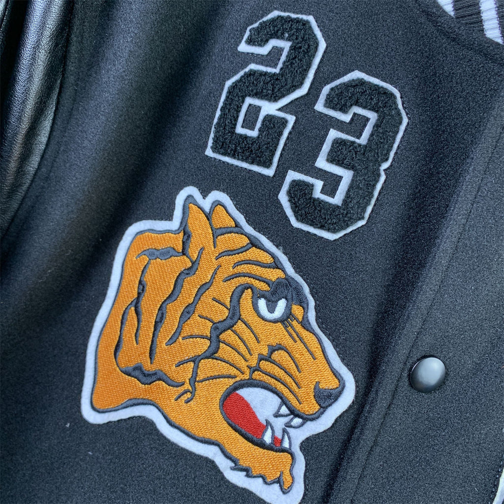 SUPREME TIGER VARSITY JACKET 'BLACK'