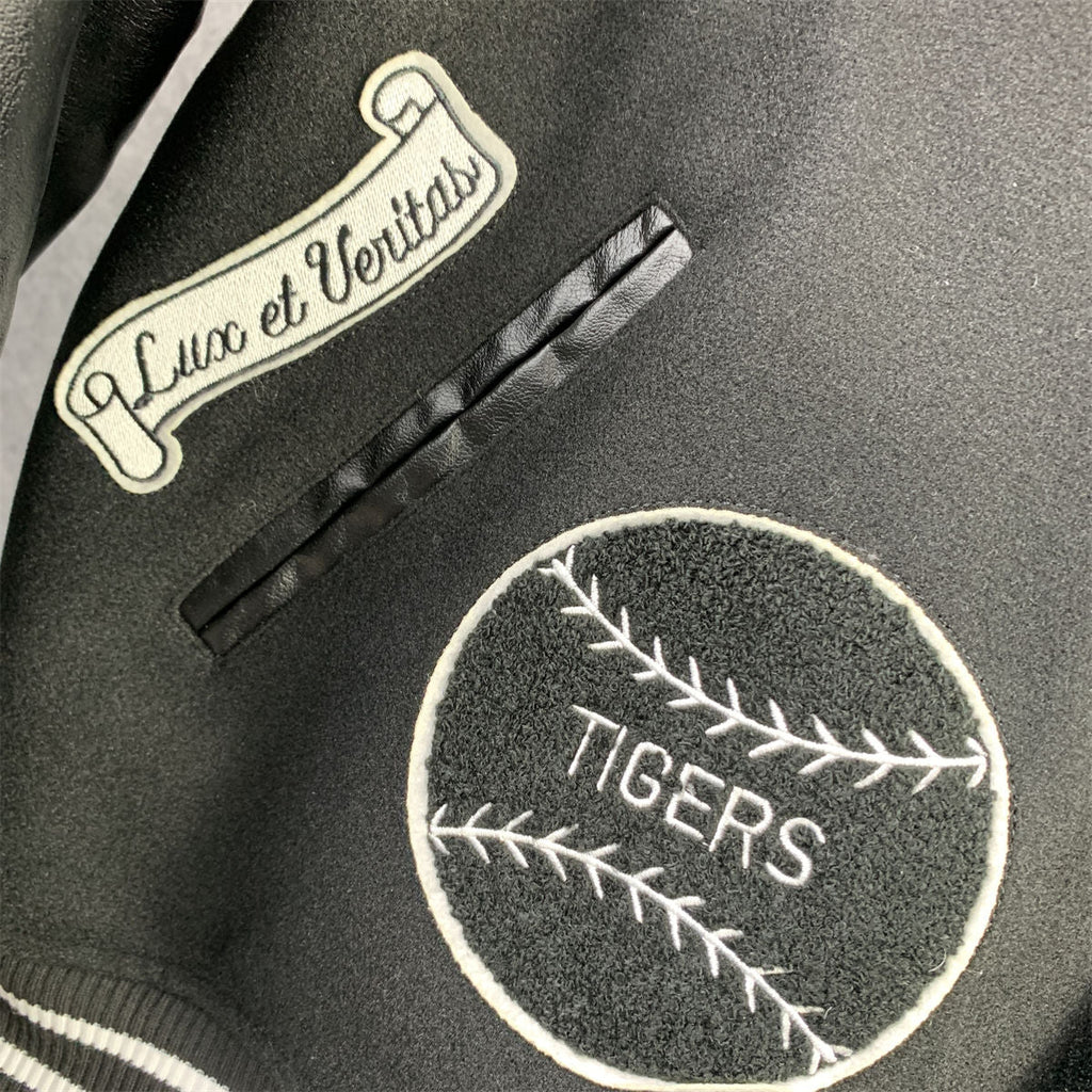 SUPREME TIGER VARSITY JACKET 'BLACK'