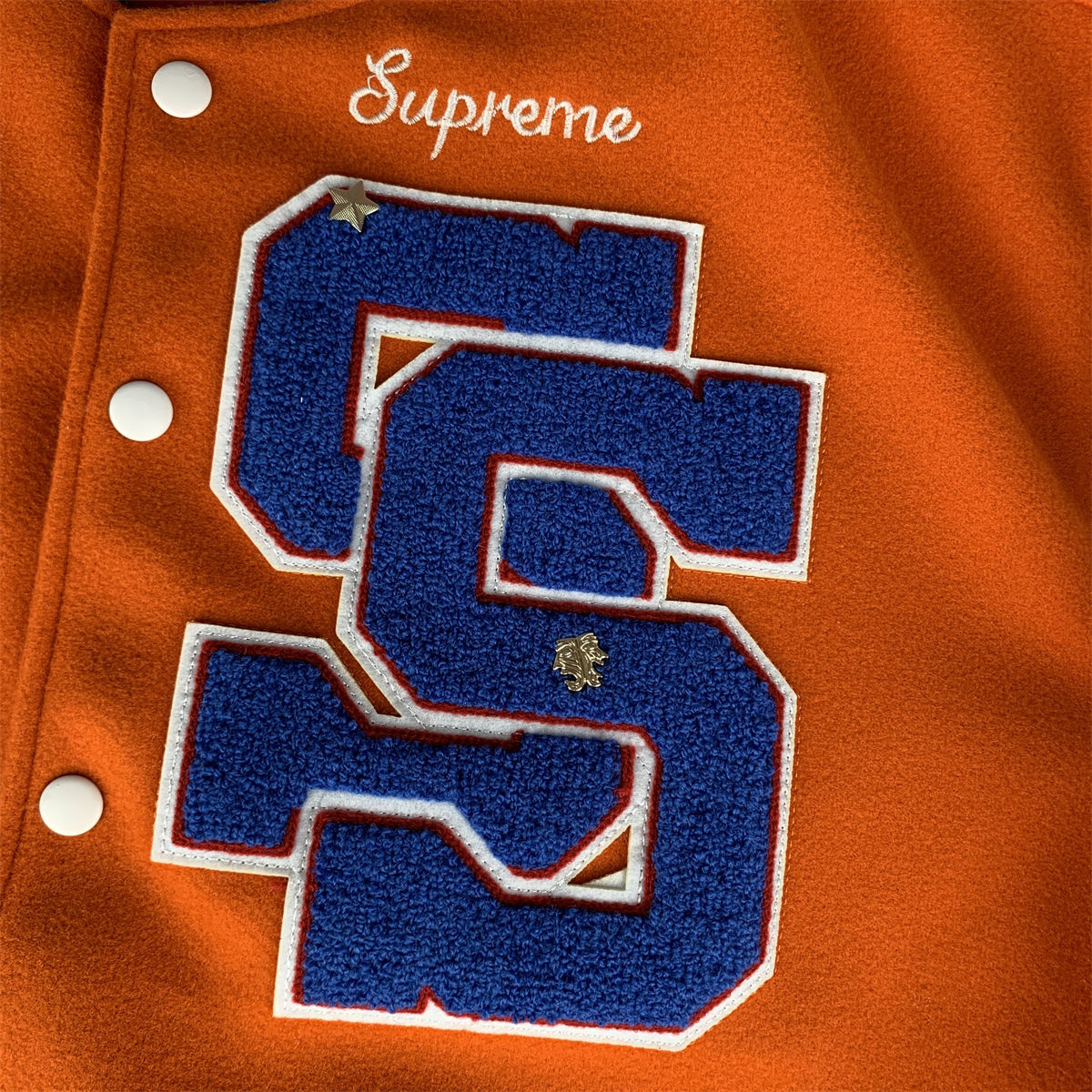 SUPREME Tiger Varsity Jacket 'Orange'