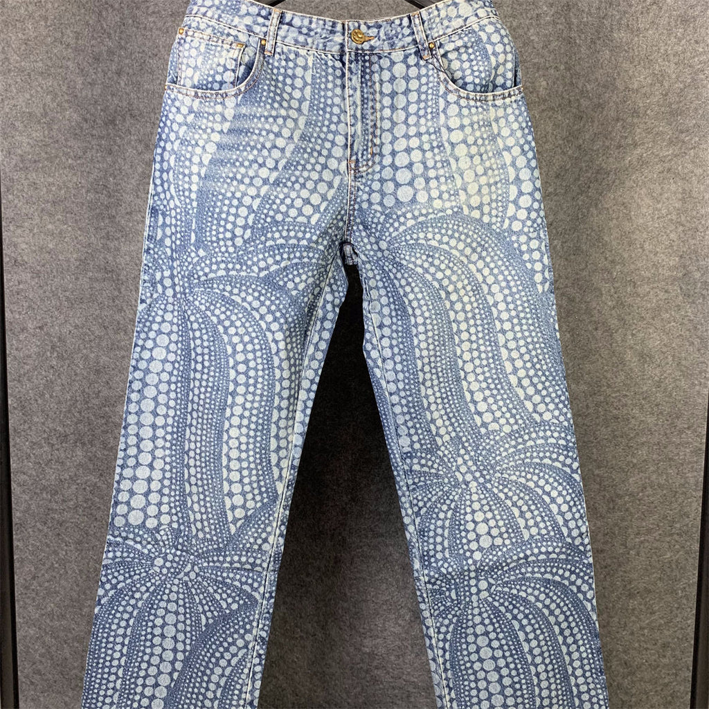 LV X YK All-Over Pumpkin Denim Jeans