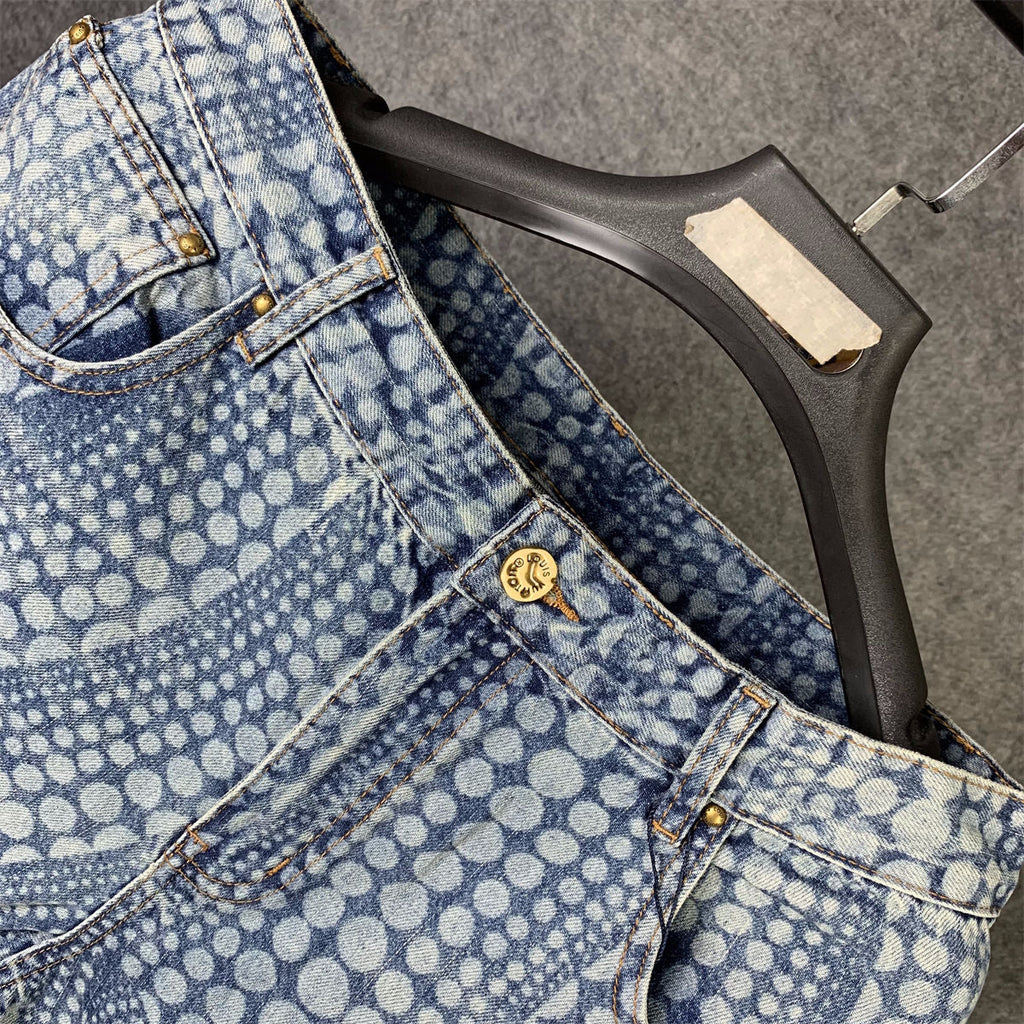 LV X YK All-Over Pumpkin Denim Jeans
