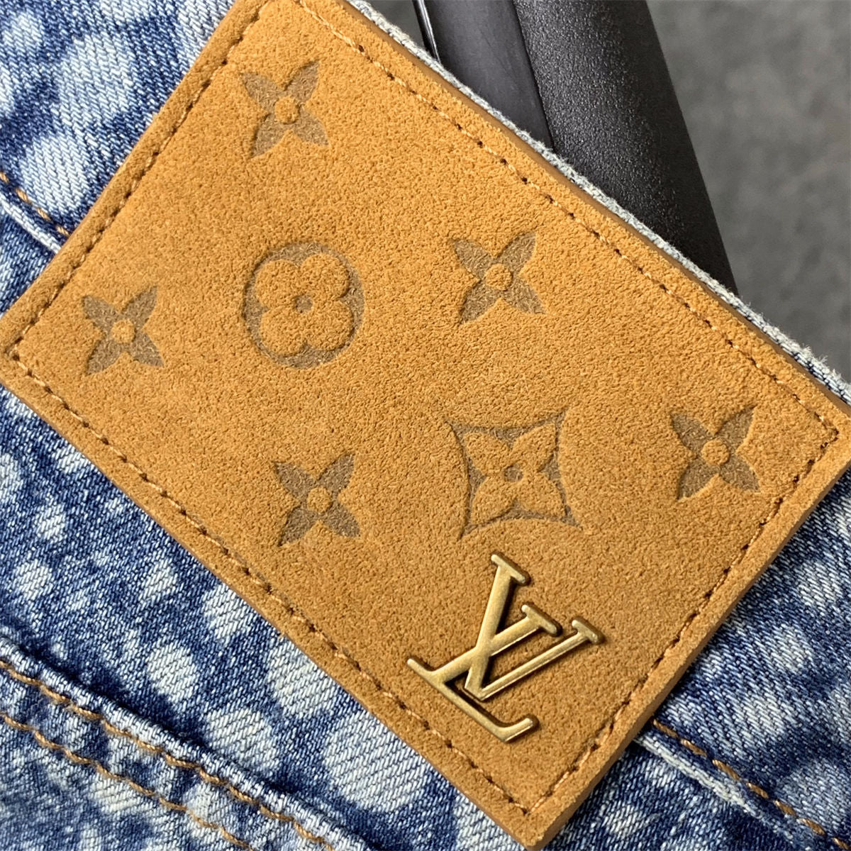 LV X YK All-Over Pumpkin Denim Jeans