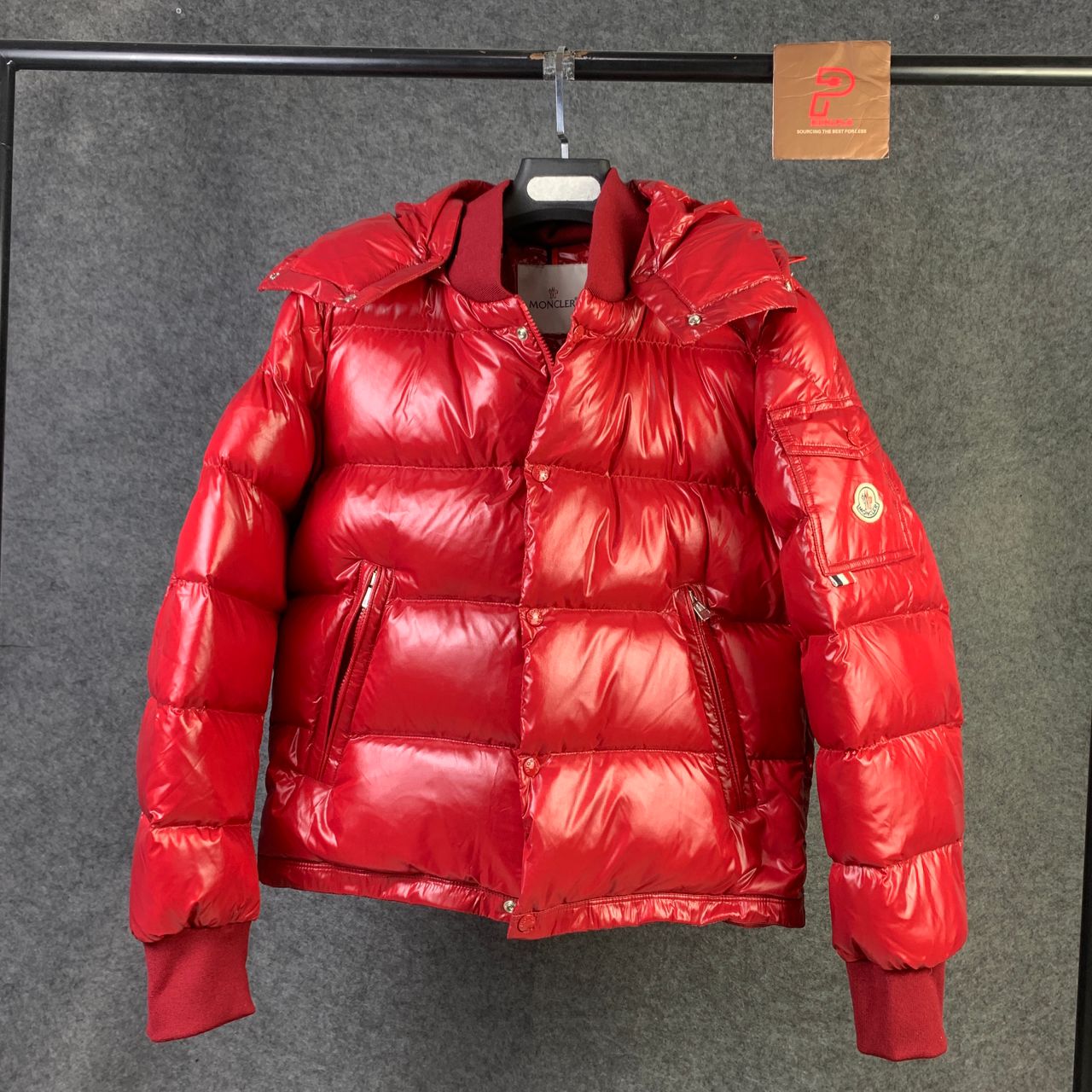 Moncler Maljasset Short Down Jacket 'Red'