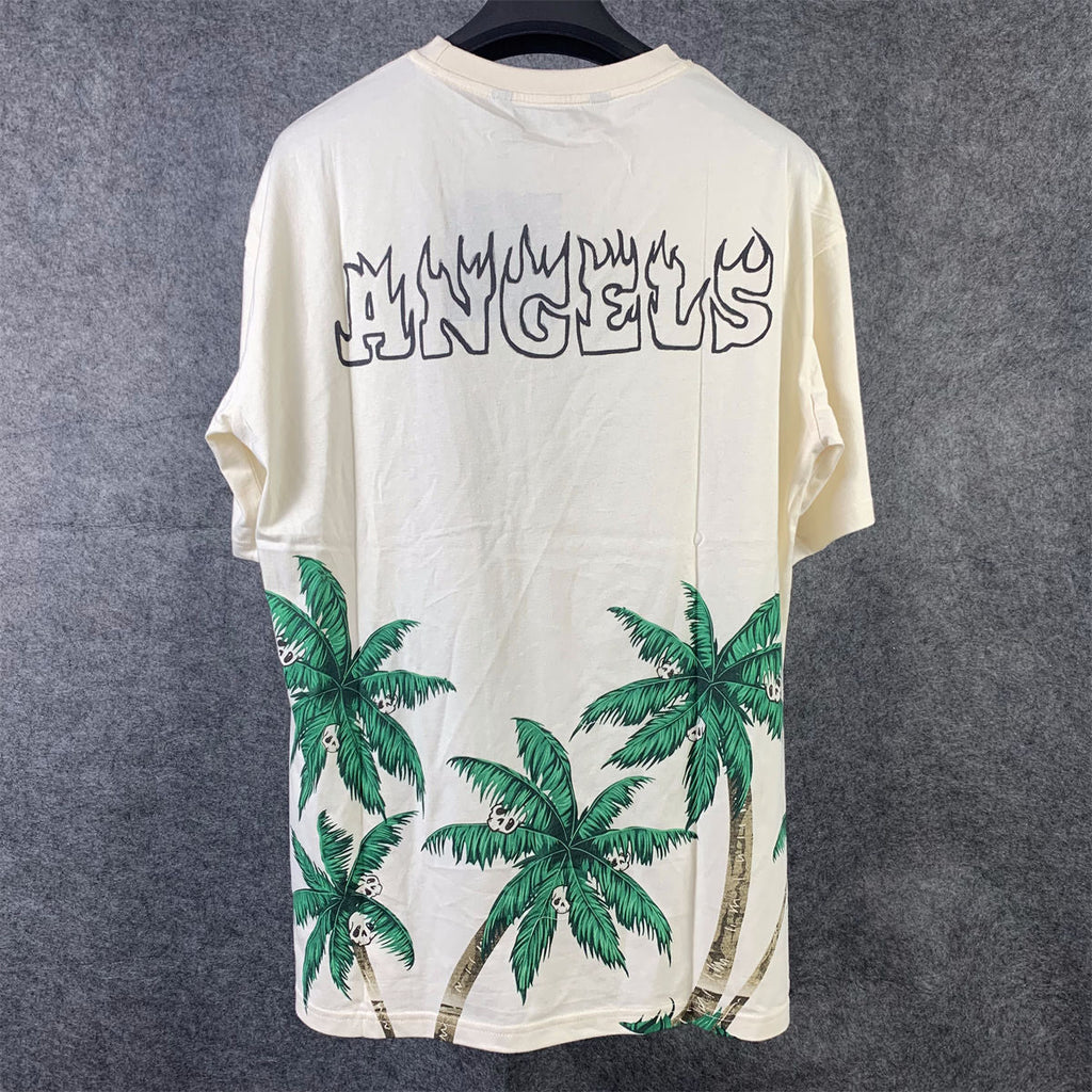 Palm Angels Palms&skull Vintage T-Shirt 'White Green'